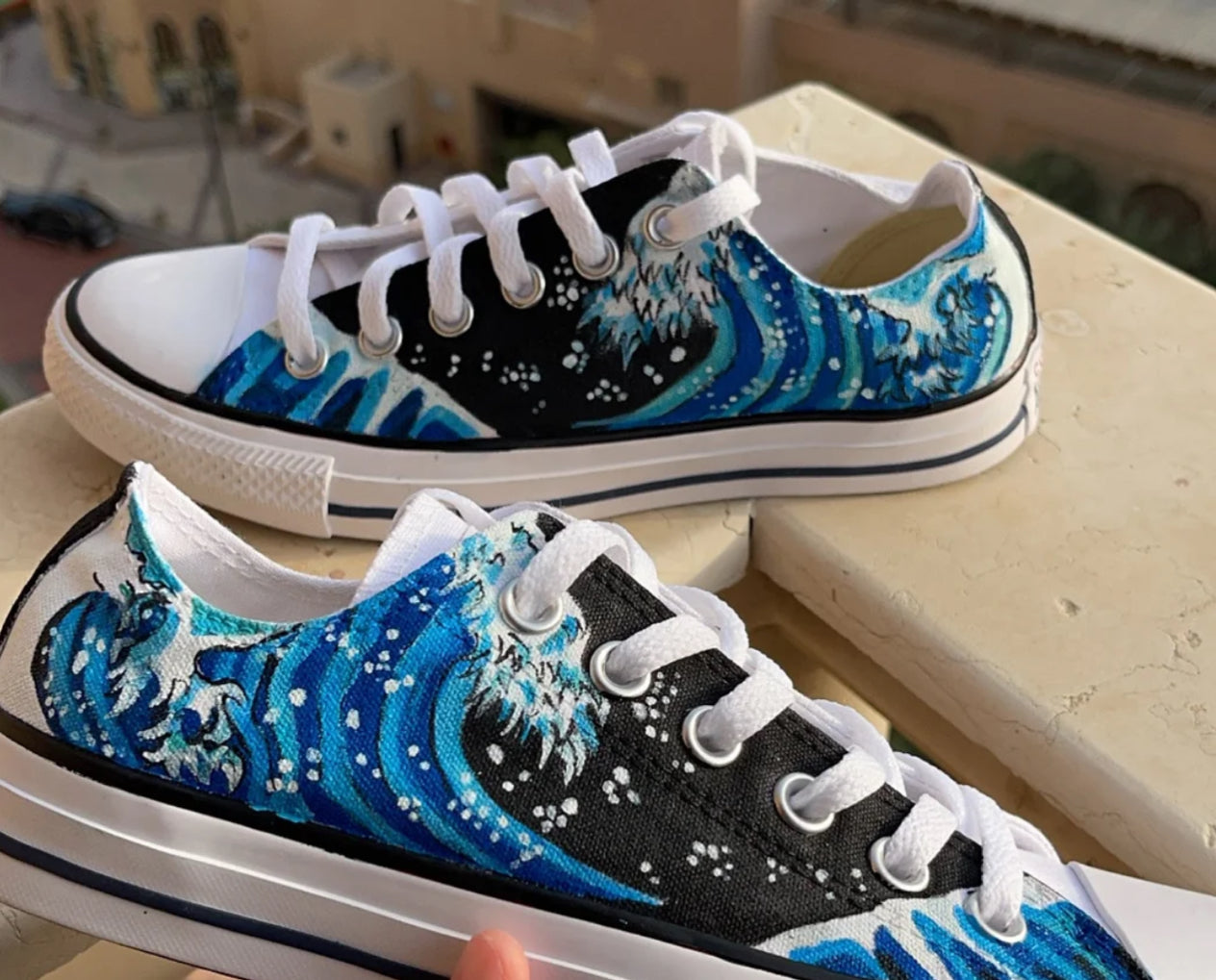 Custom nation shoes-converse(waves)